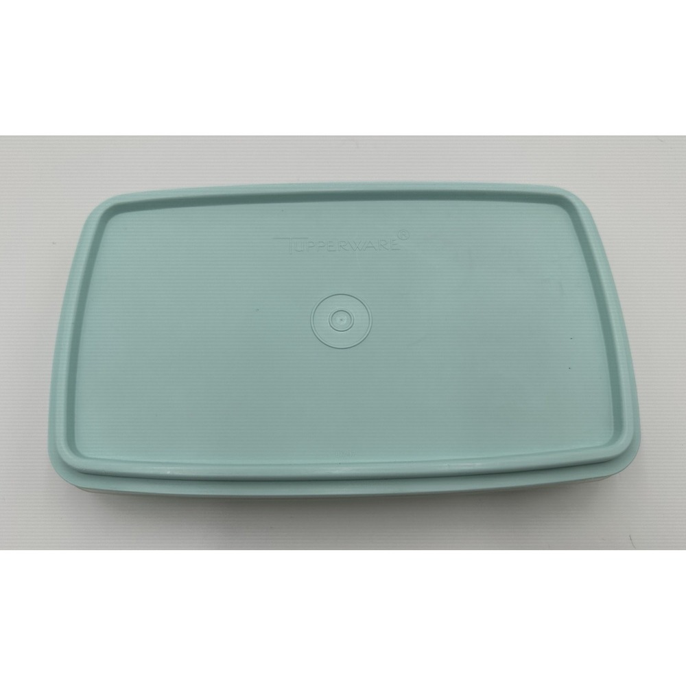 Tupperware Clear Deli Keeper Rectangle Food Storage Container Seafoam Lid 817-17